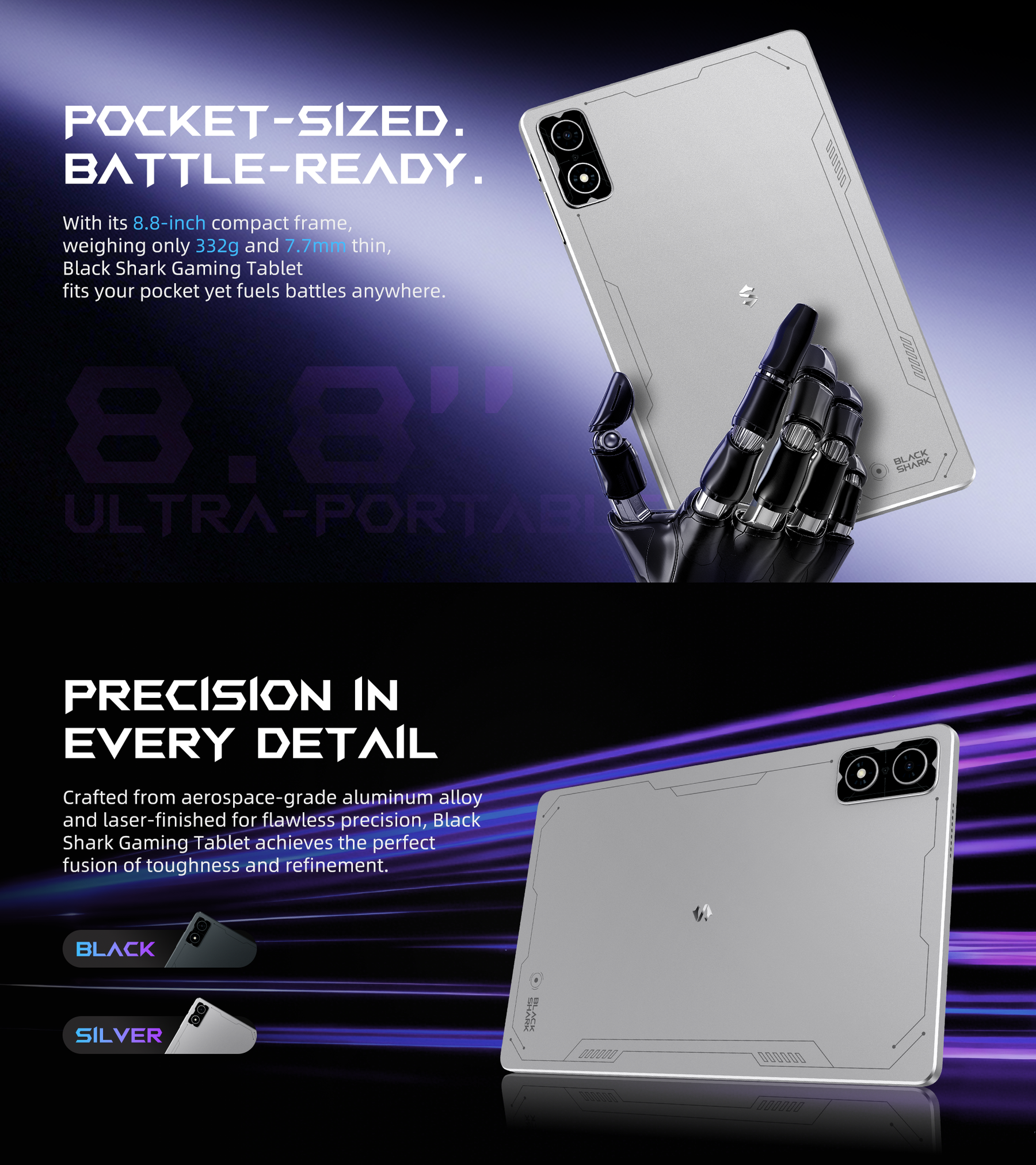 Black Shark Gaming Tablet 256GB, 12GB RAM 8.8-inch Wi-Fi Tablet (Global Version) 22 Black Shark Gaming Tablet 256GB, 12GB RAM 8.8-inch Wi-Fi Tablet (Global Version) 1